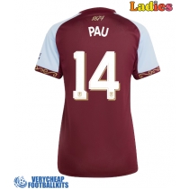 Aston Villa Pau Torres #14 Replica Home Shirt Ladies 2025-26 Short Sleeve